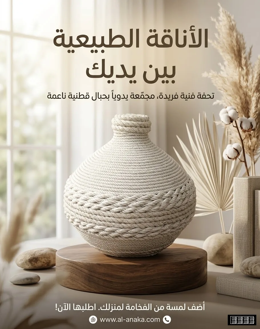 مزهرية يدوية الصنع